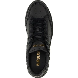 Black Leather Chunky Sneakers