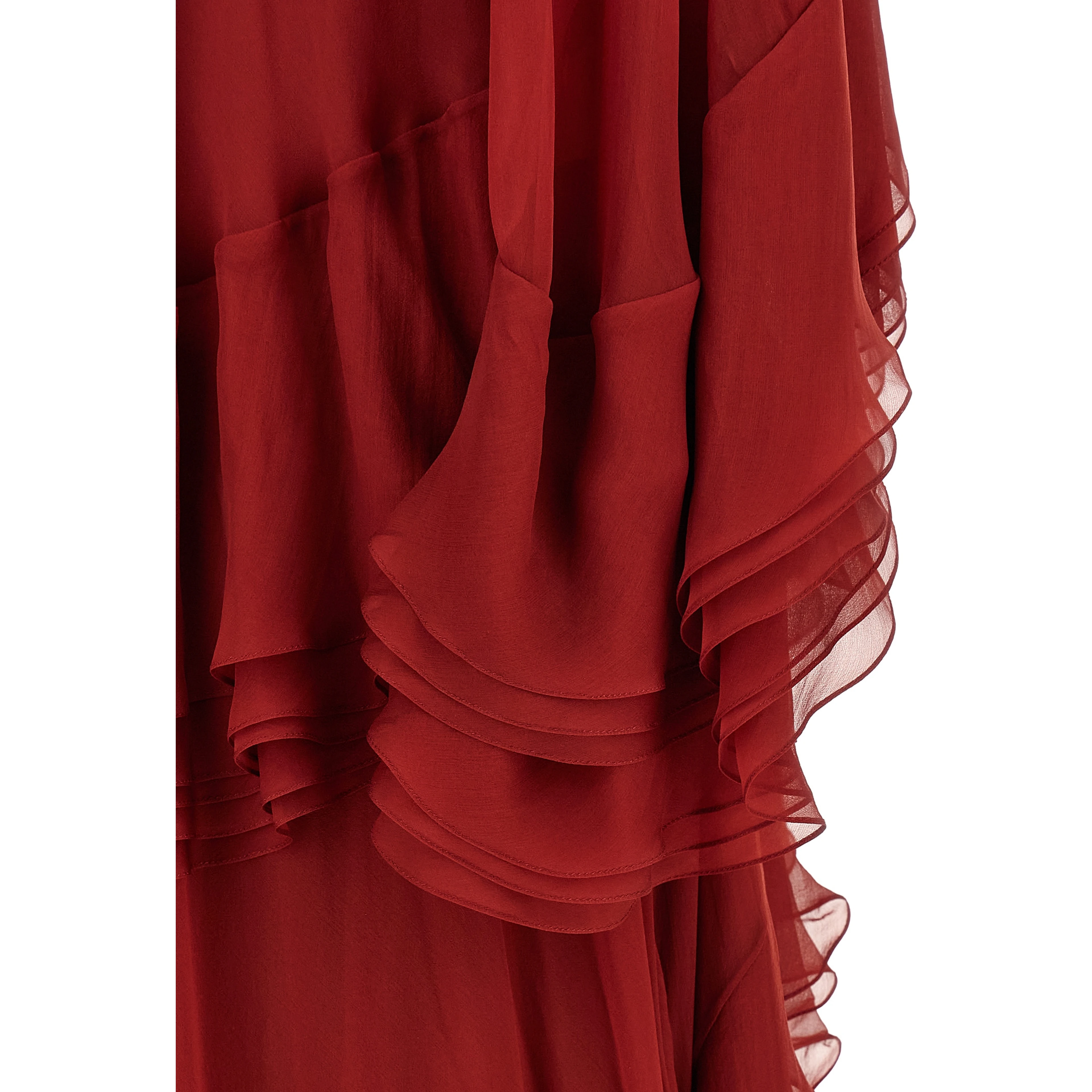 Bordeaux Silk Long Dress