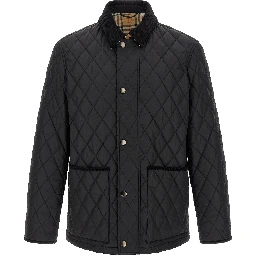 Black Polyamide Full-Length Jacket