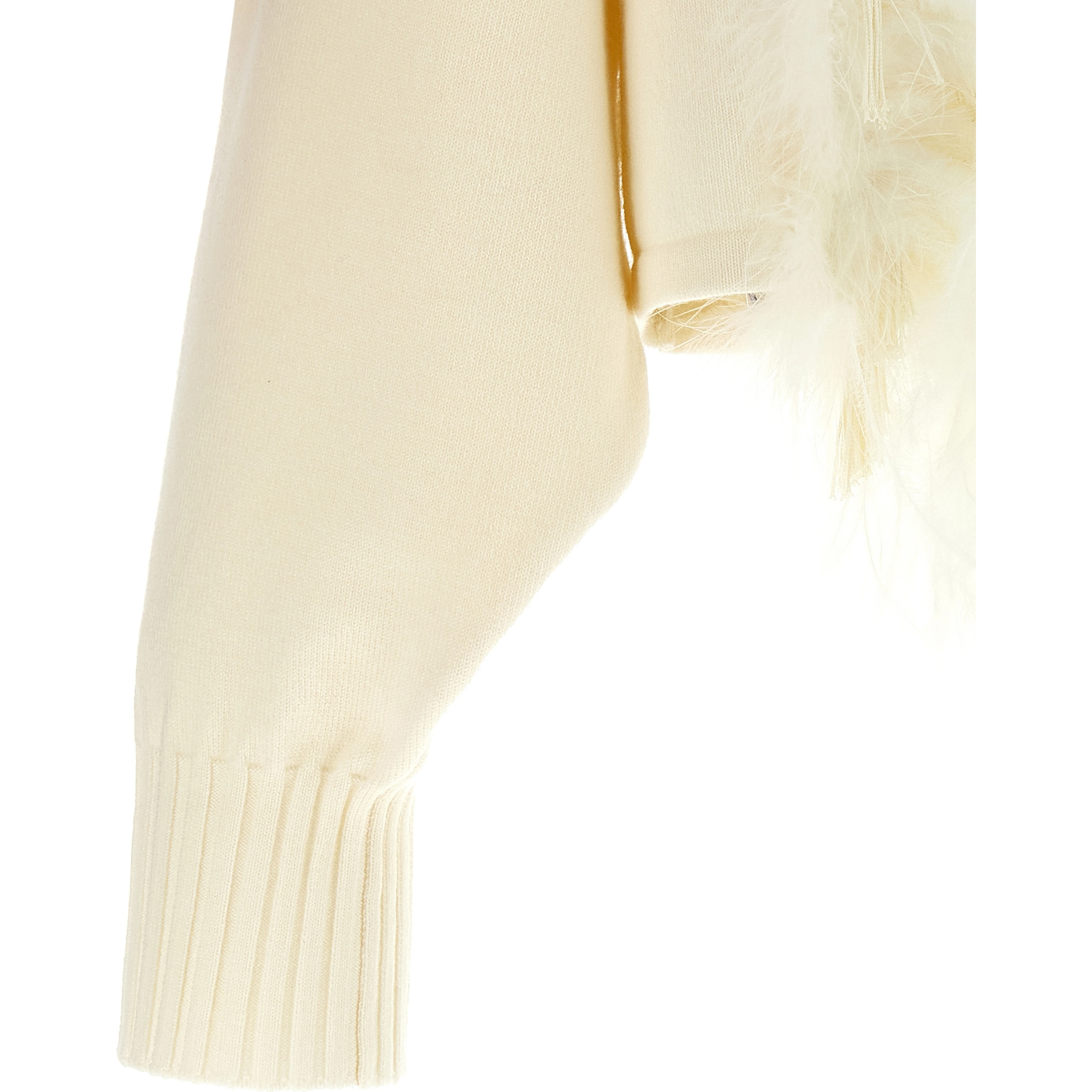 White Virgin Wool Cardigan