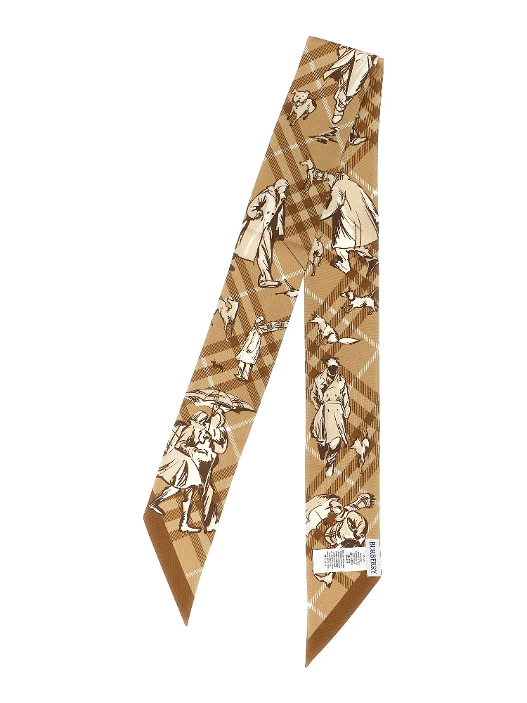Beige Satin Foulard