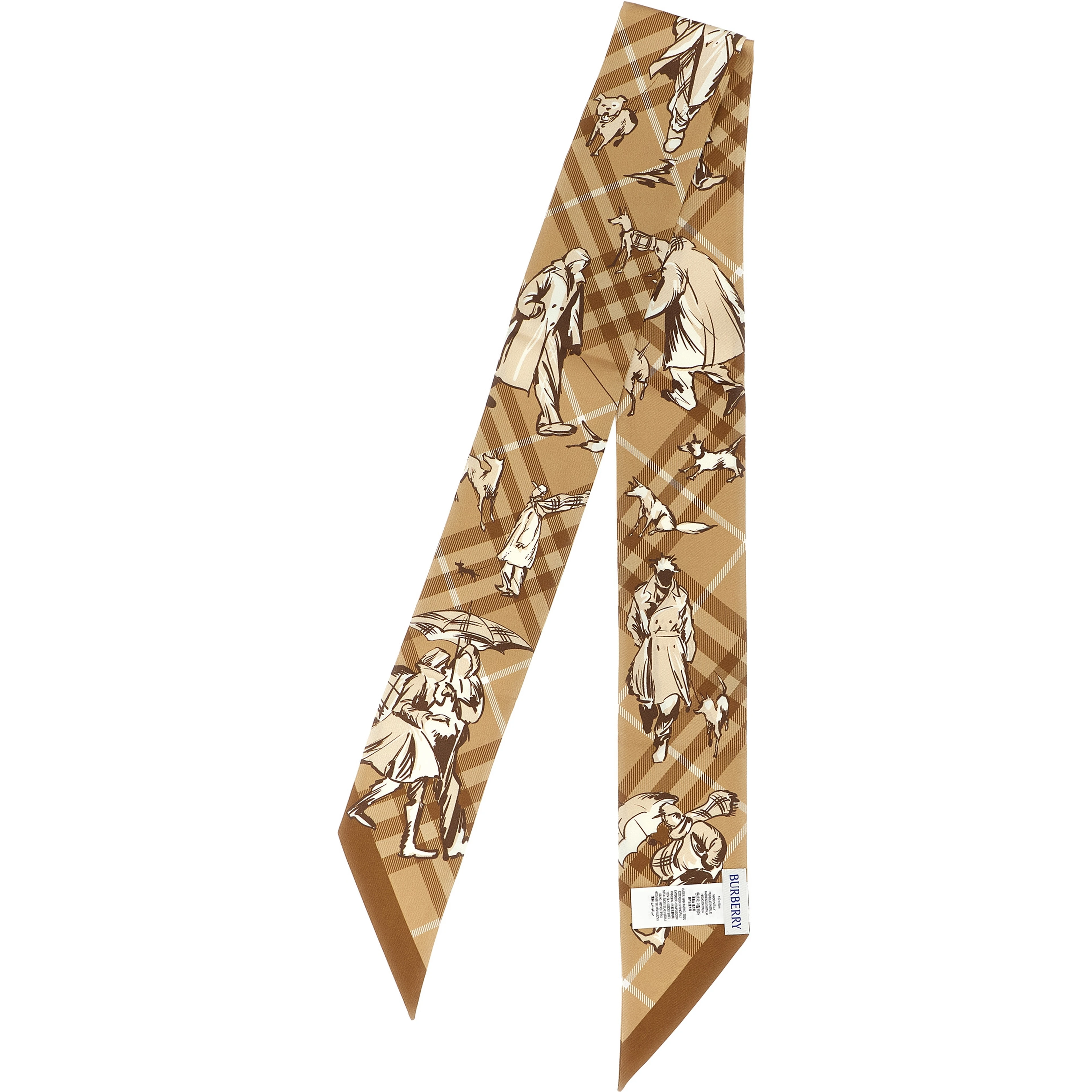 Beige Satin Foulard
