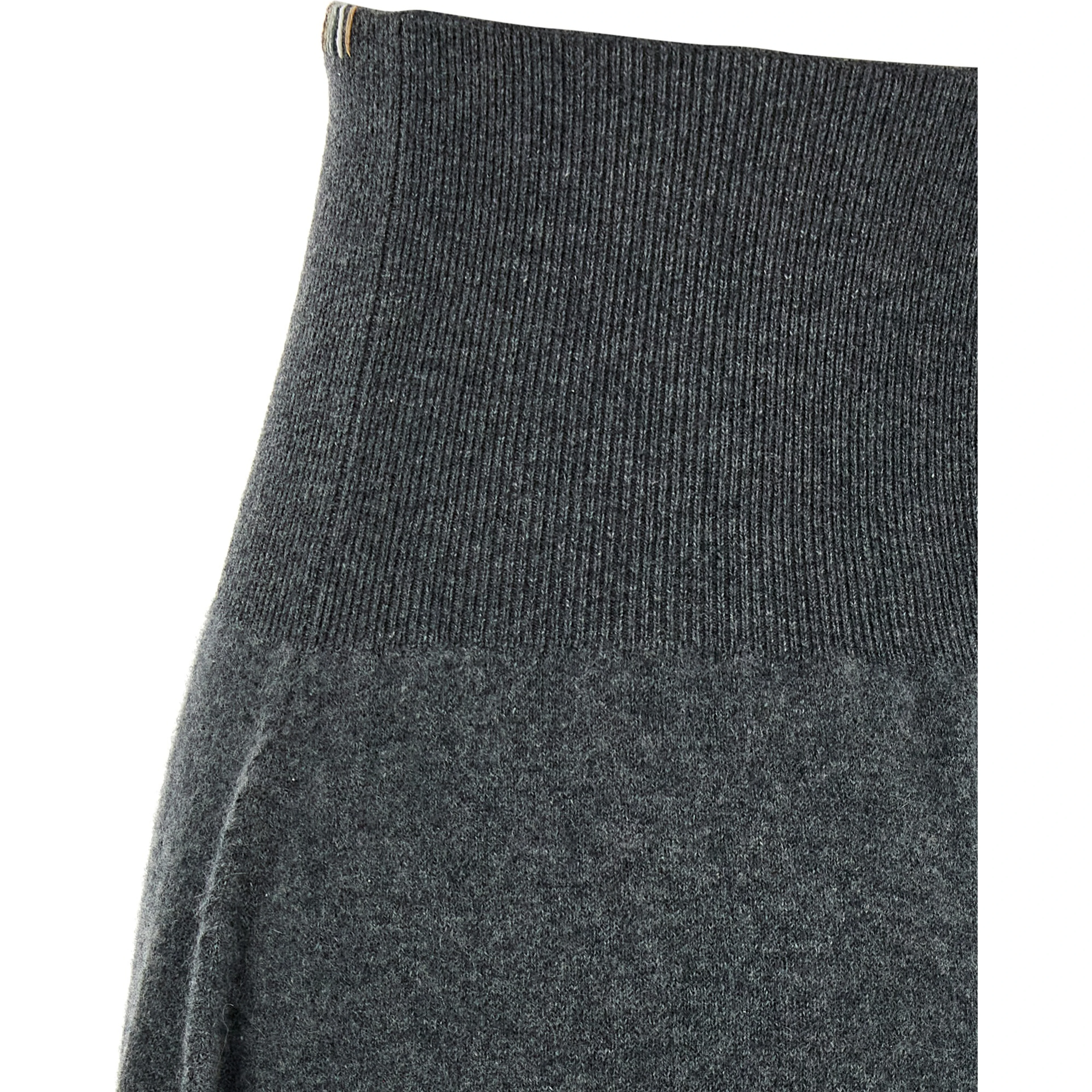 Gray Cashmere Midi Skirt