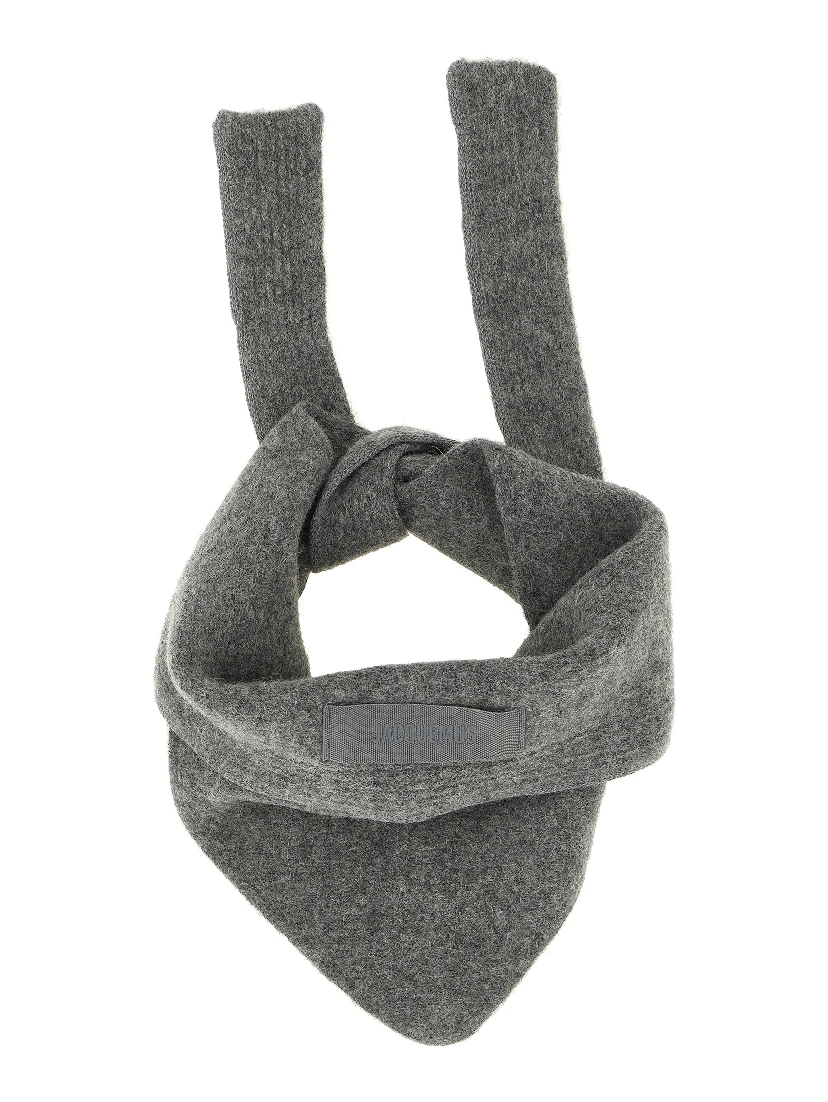 Gray Wool Scarf