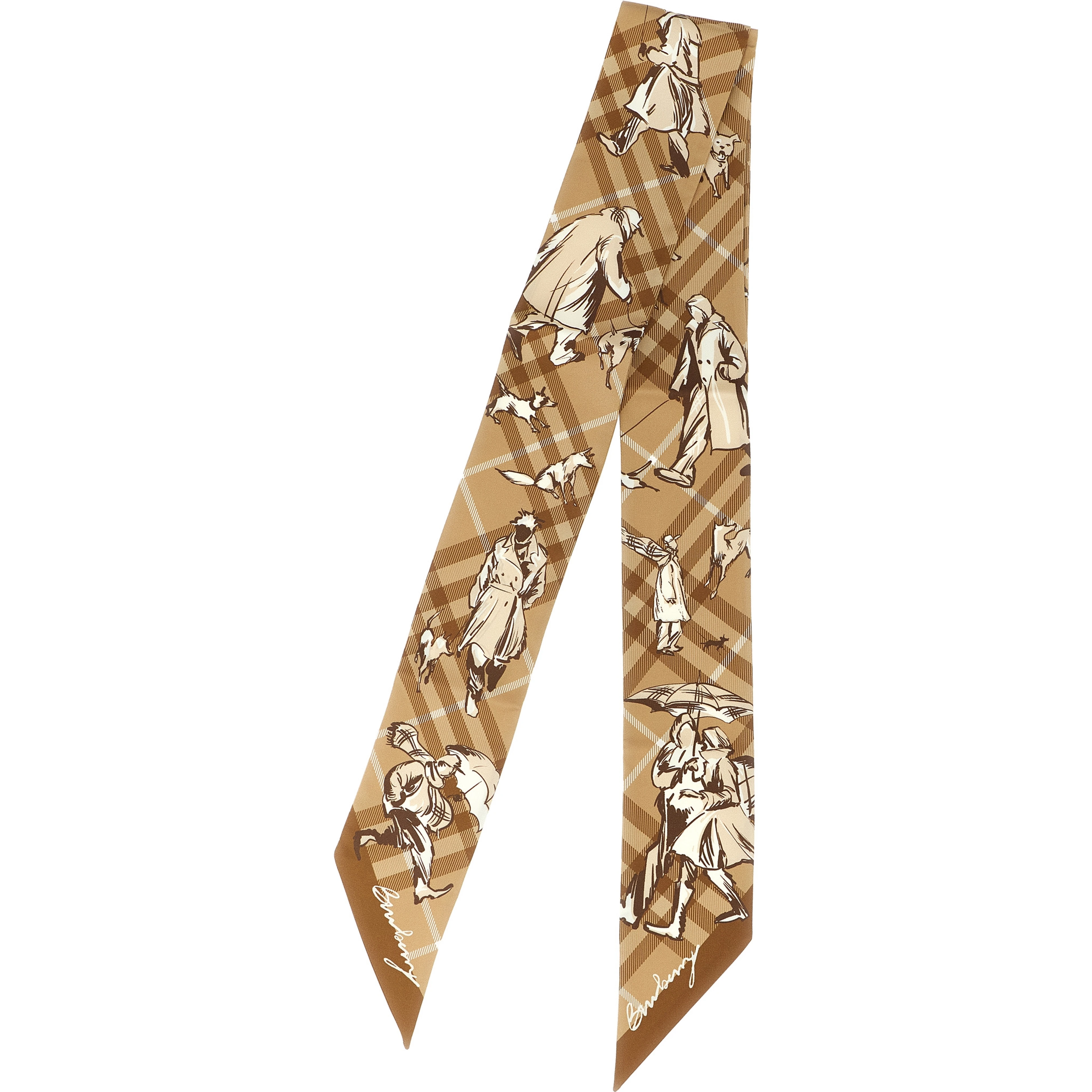 Beige Satin Foulard