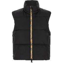 Black Polyamide Sleeveless Jacket