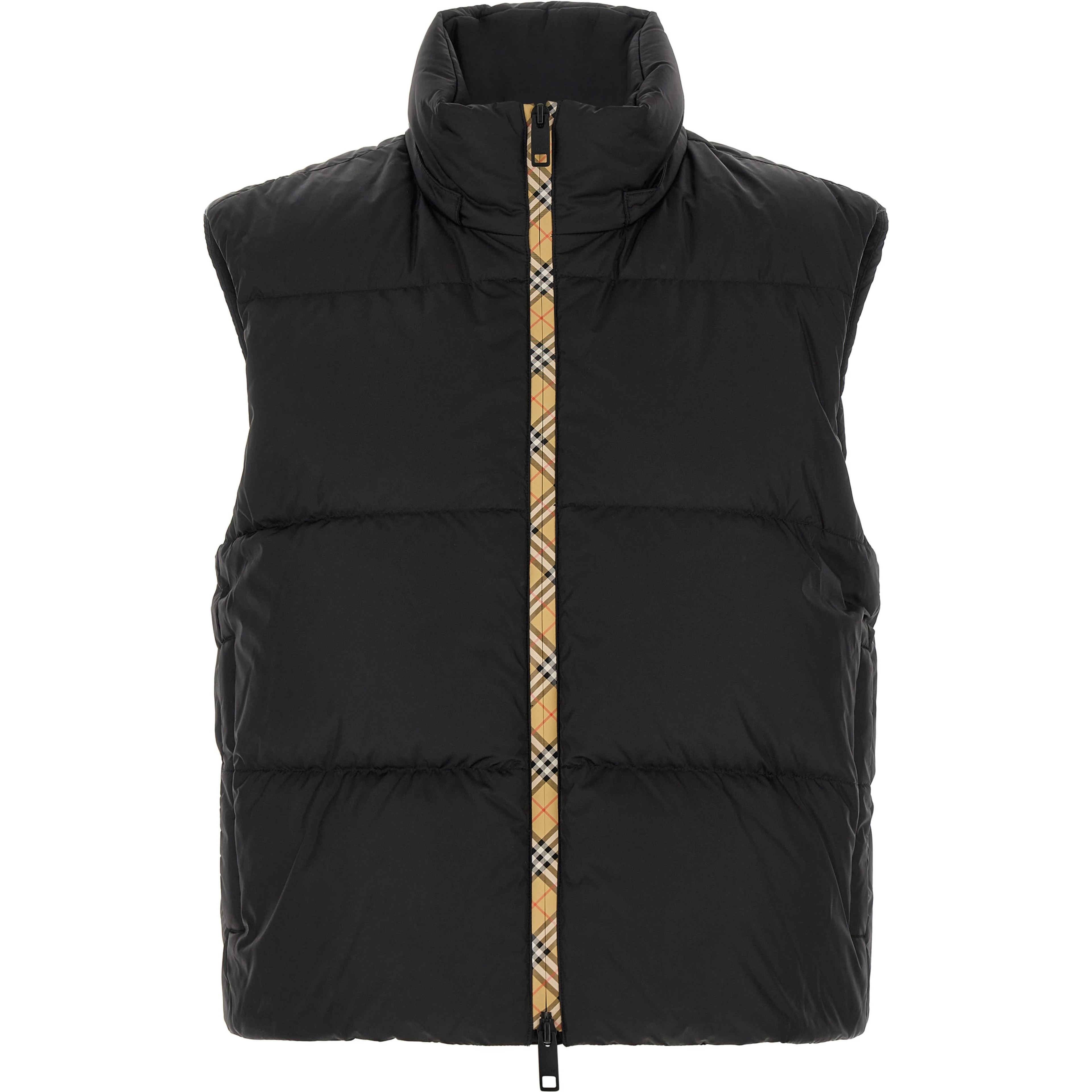Black Polyamide Sleeveless Jacket