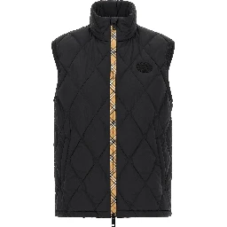 Black Polyamide Sleeveless Jacket