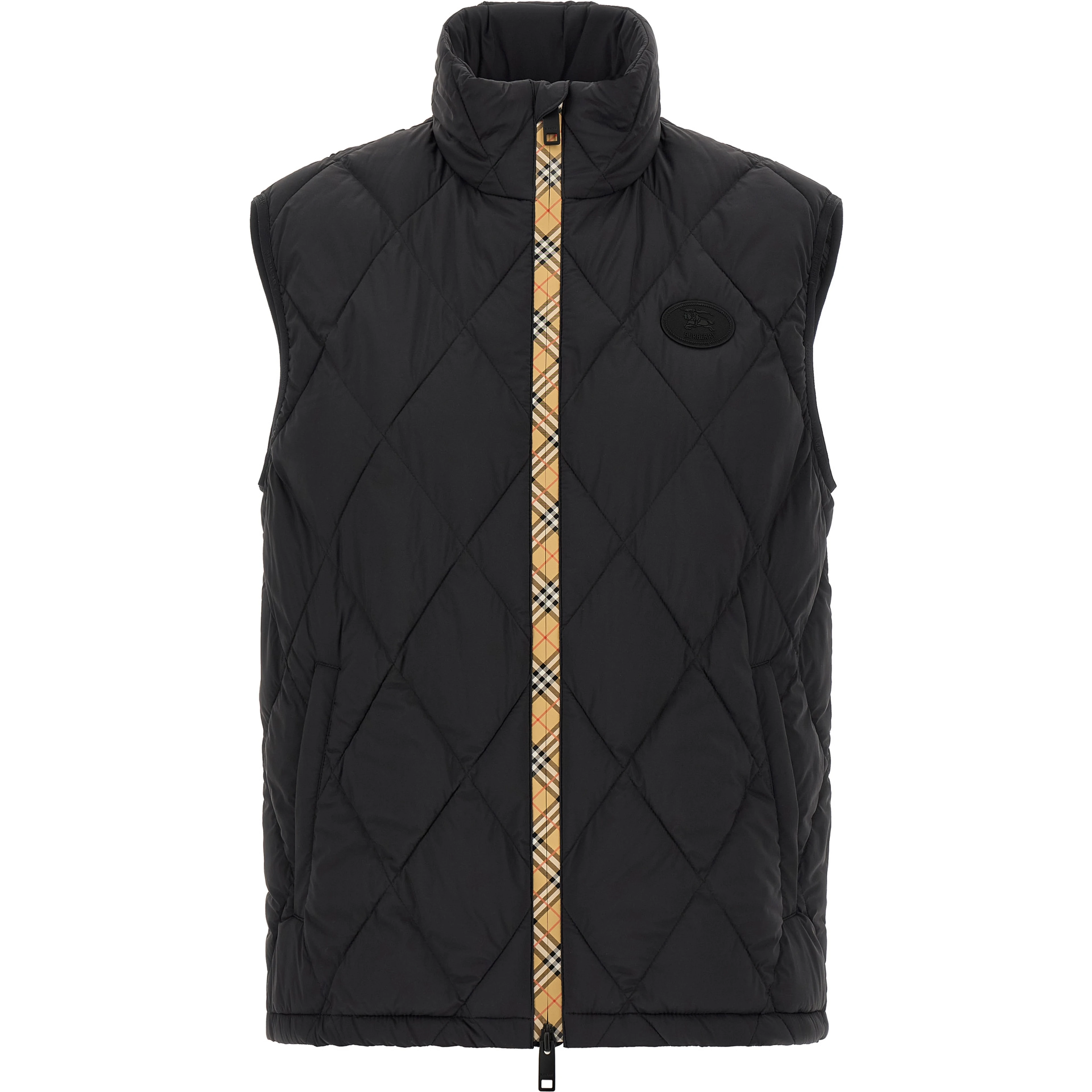 Black Polyamide Sleeveless Jacket