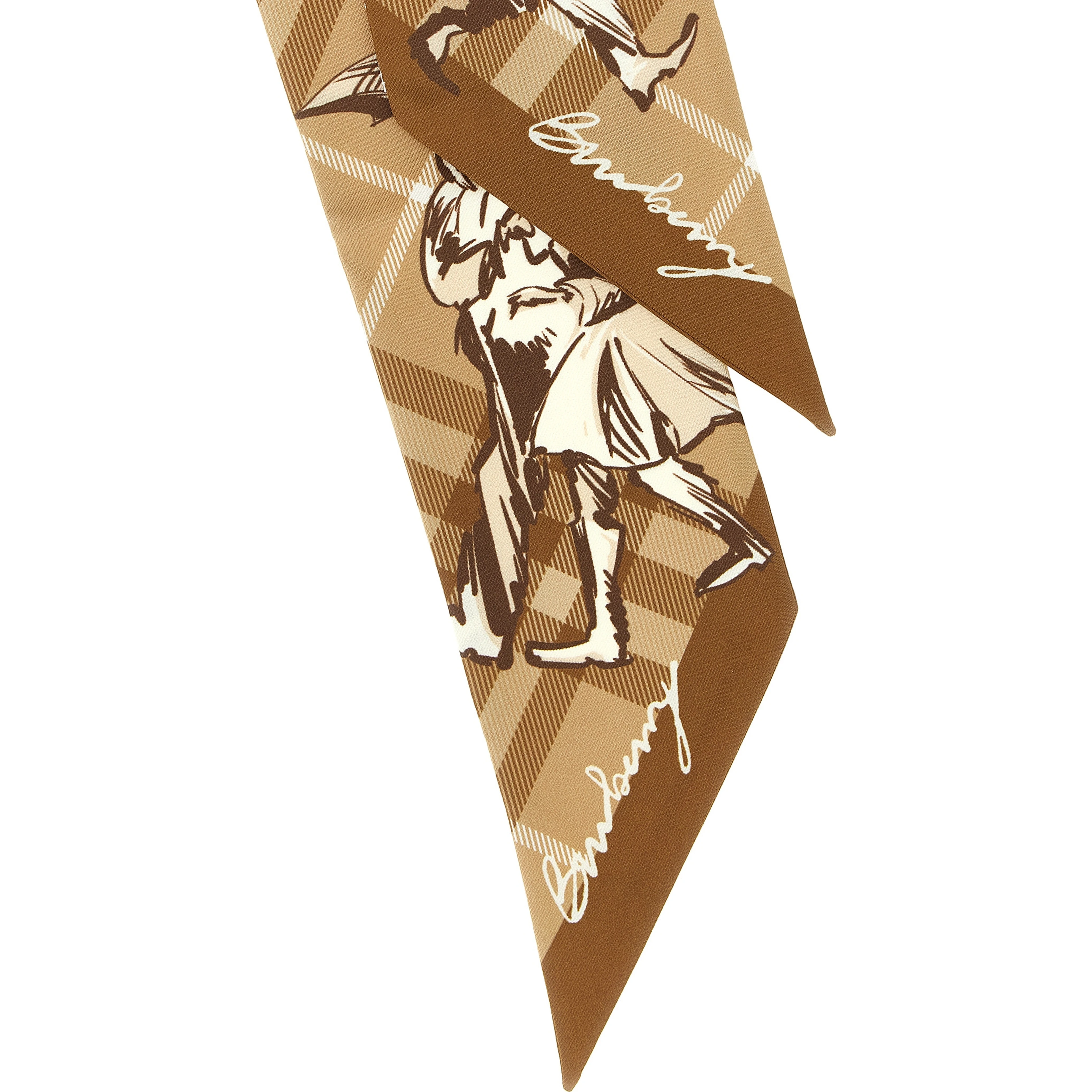 Beige Satin Foulard