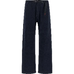 Blue Cotton Casual Pants