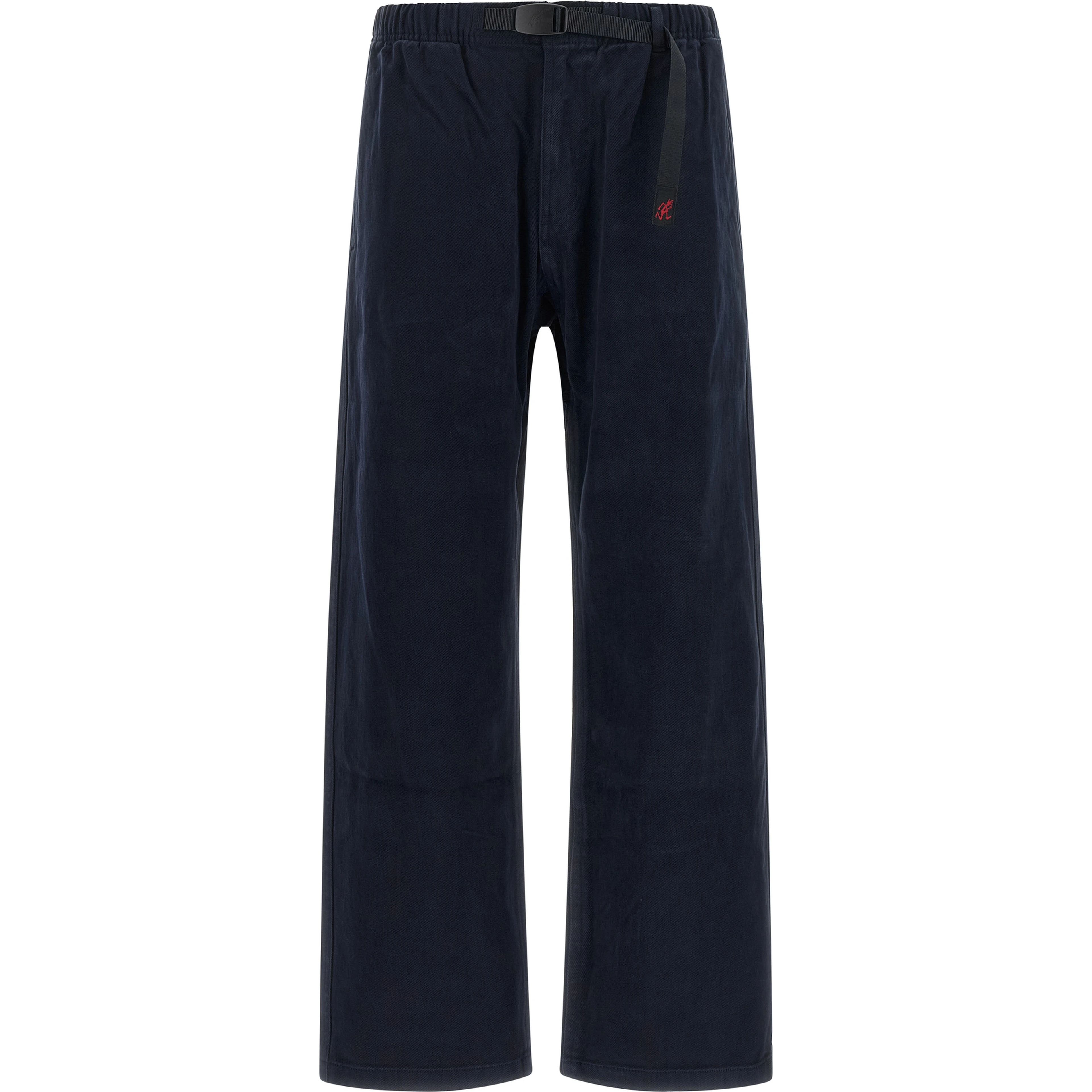 Blue Cotton Casual Pants