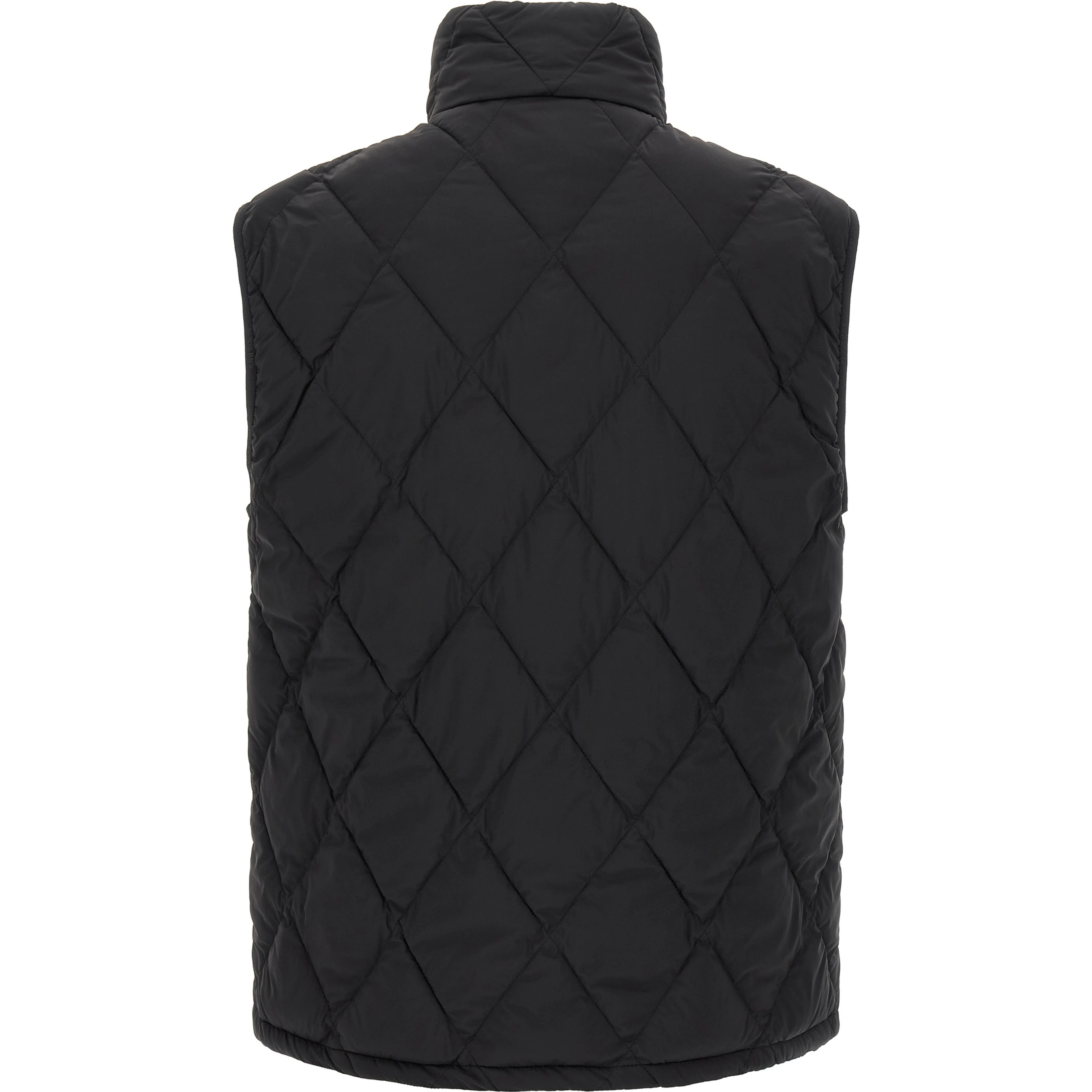 Black Polyamide Sleeveless Jacket