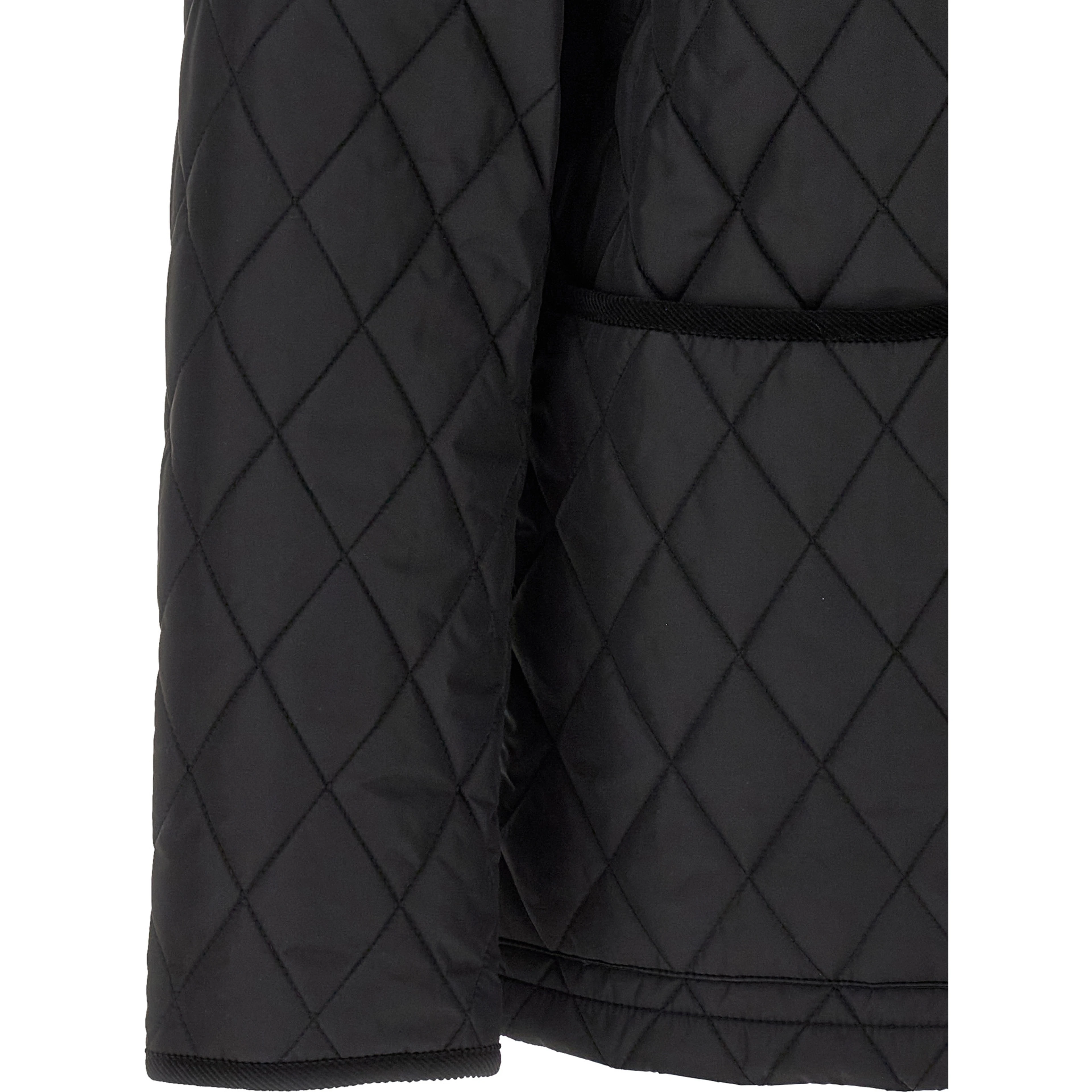 Black Polyamide Full-Length Jacket