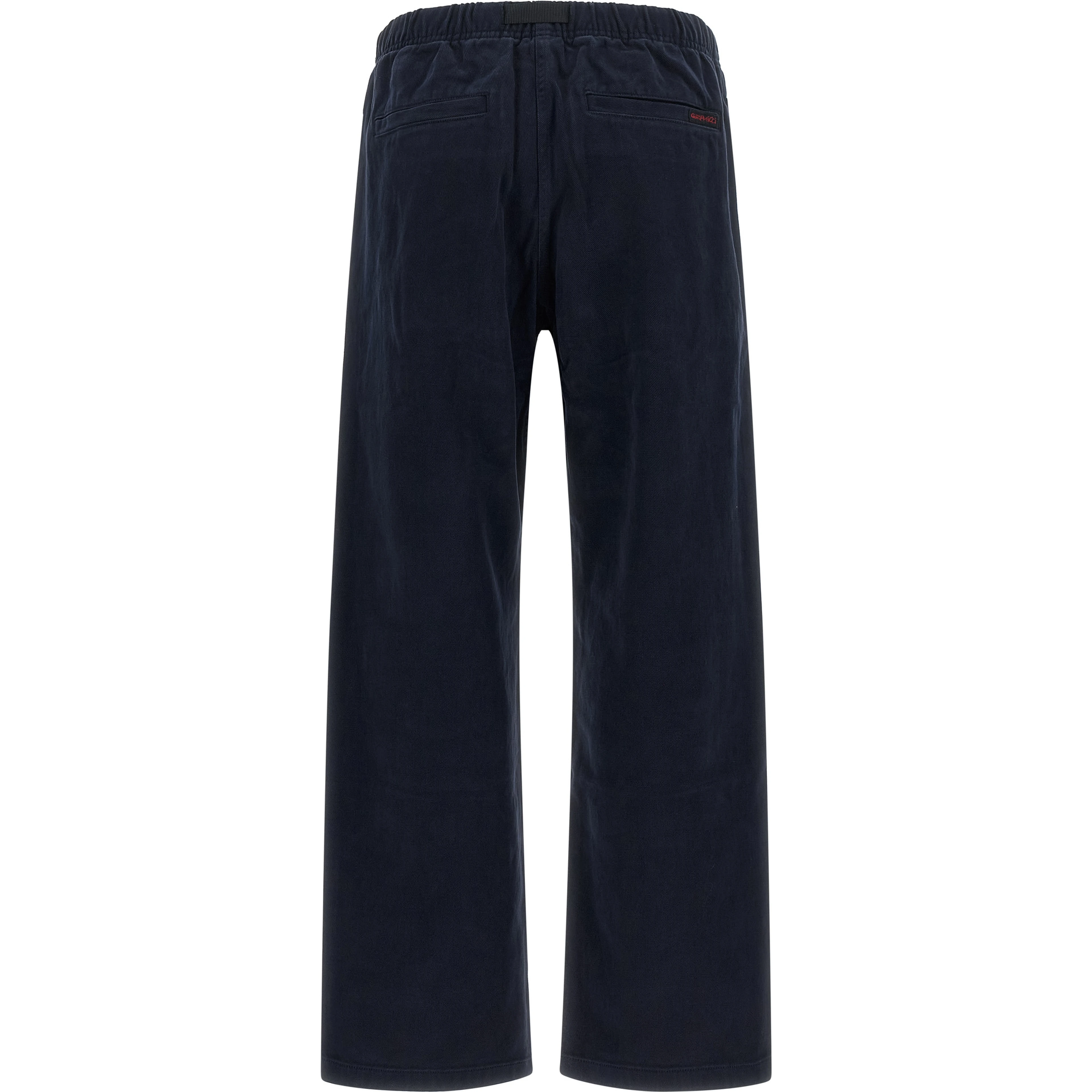 Blue Cotton Casual Pants