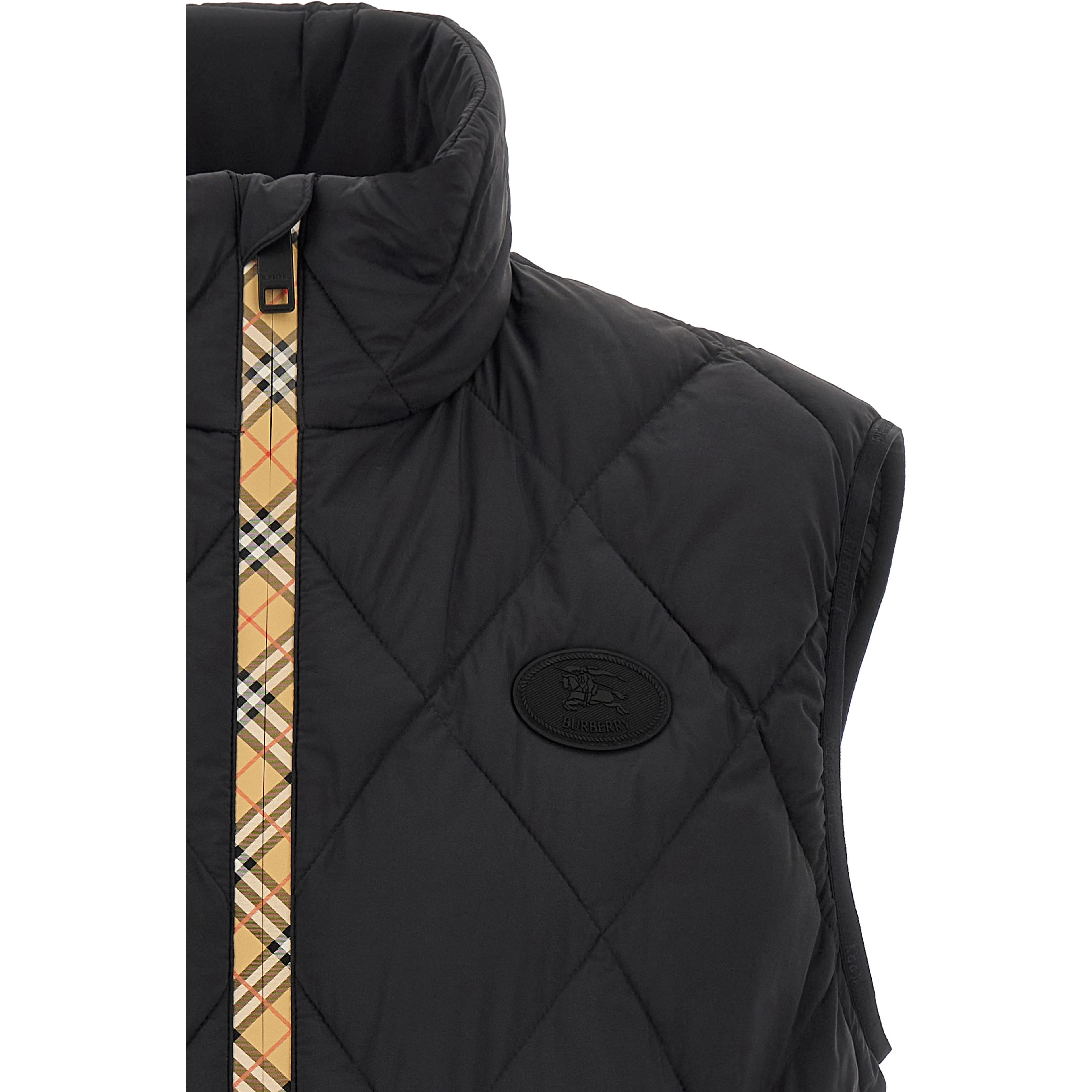 Black Polyamide Sleeveless Jacket