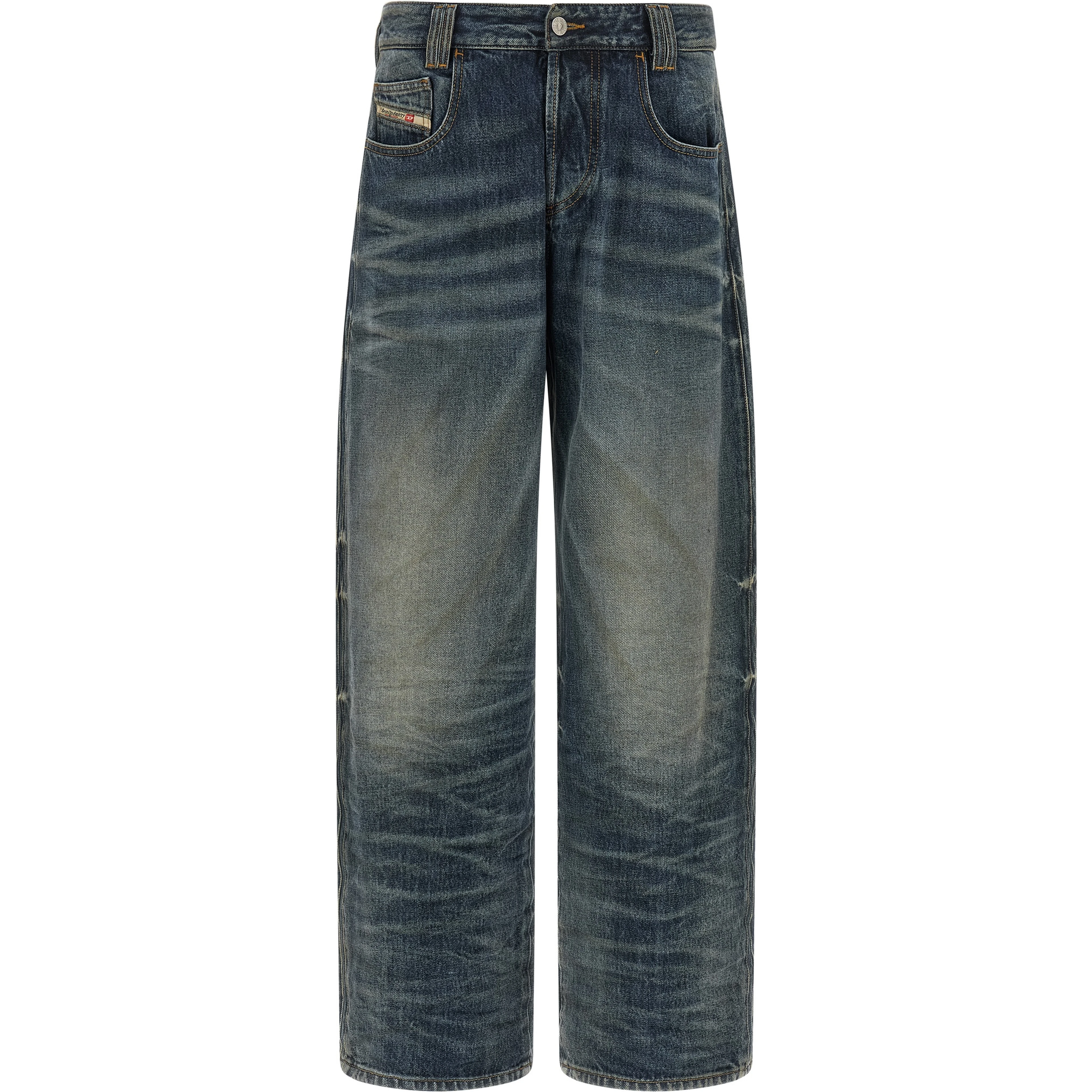 Blue Cotton Relaxed Fit Jeans