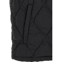 Black Polyamide Sleeveless Jacket
