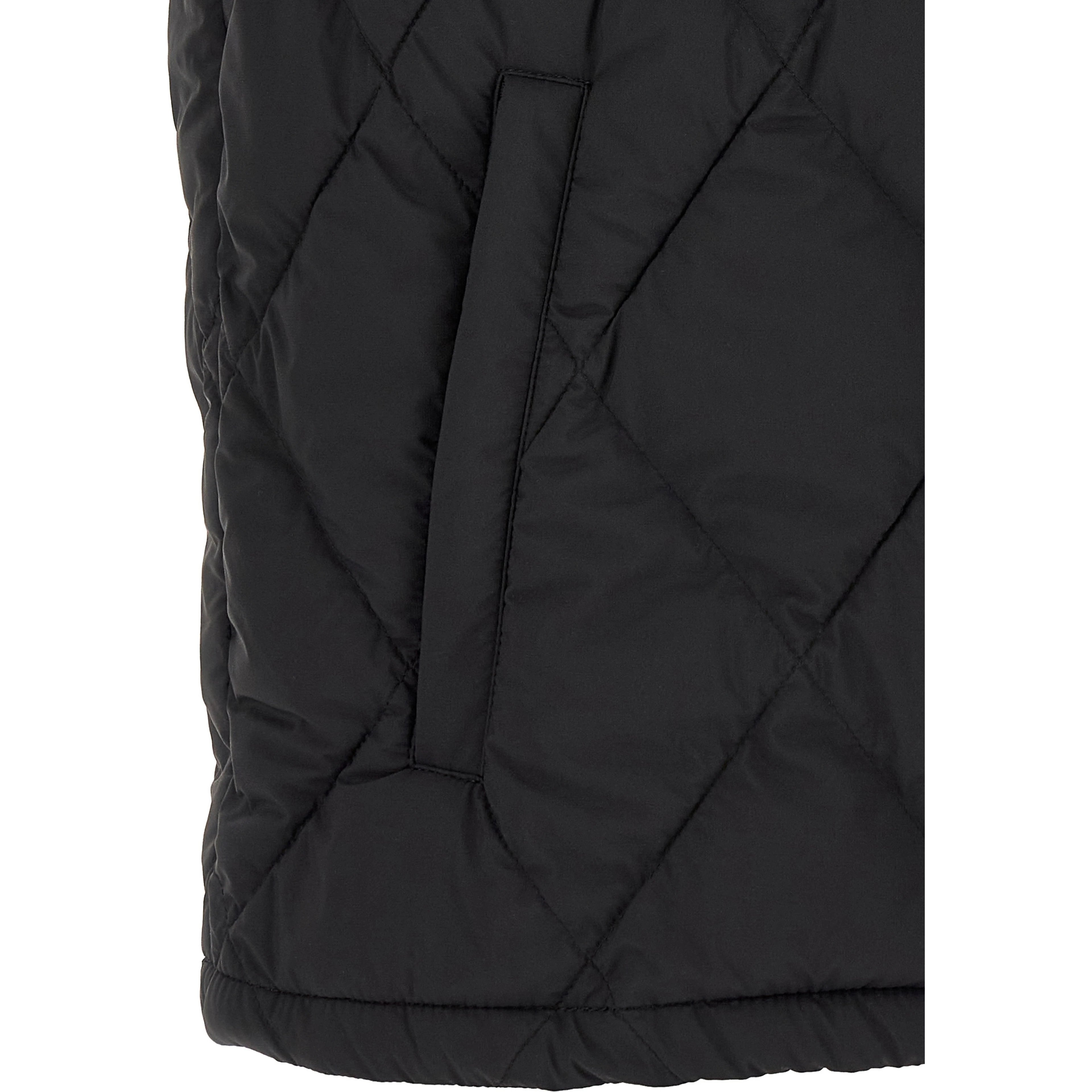 Black Polyamide Sleeveless Jacket
