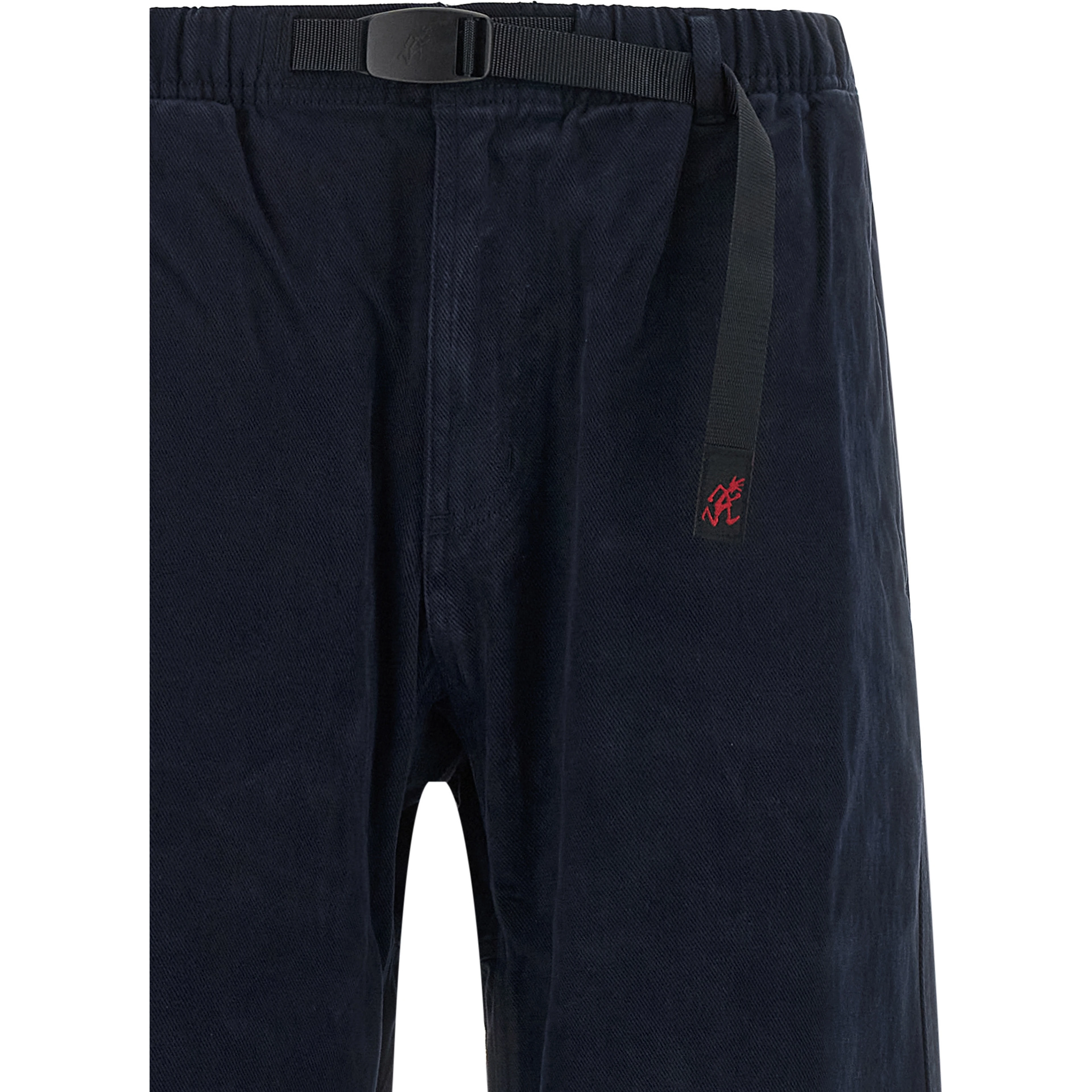Blue Cotton Casual Pants