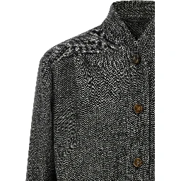 Gray Virgin Wool Full-Length Jacket