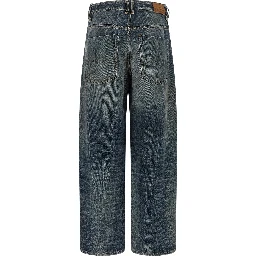 Blue Cotton Relaxed Fit Jeans