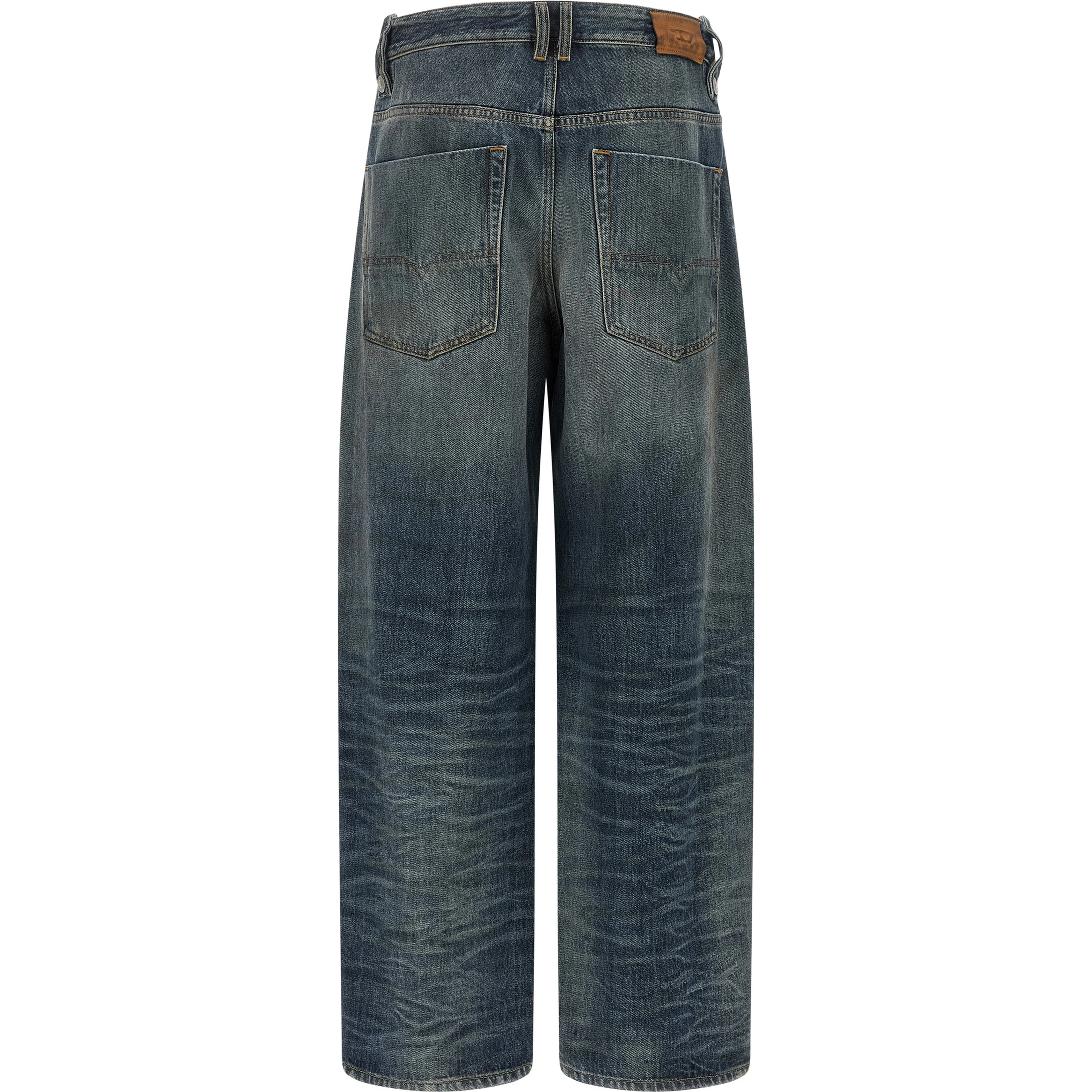 Blue Cotton Relaxed Fit Jeans