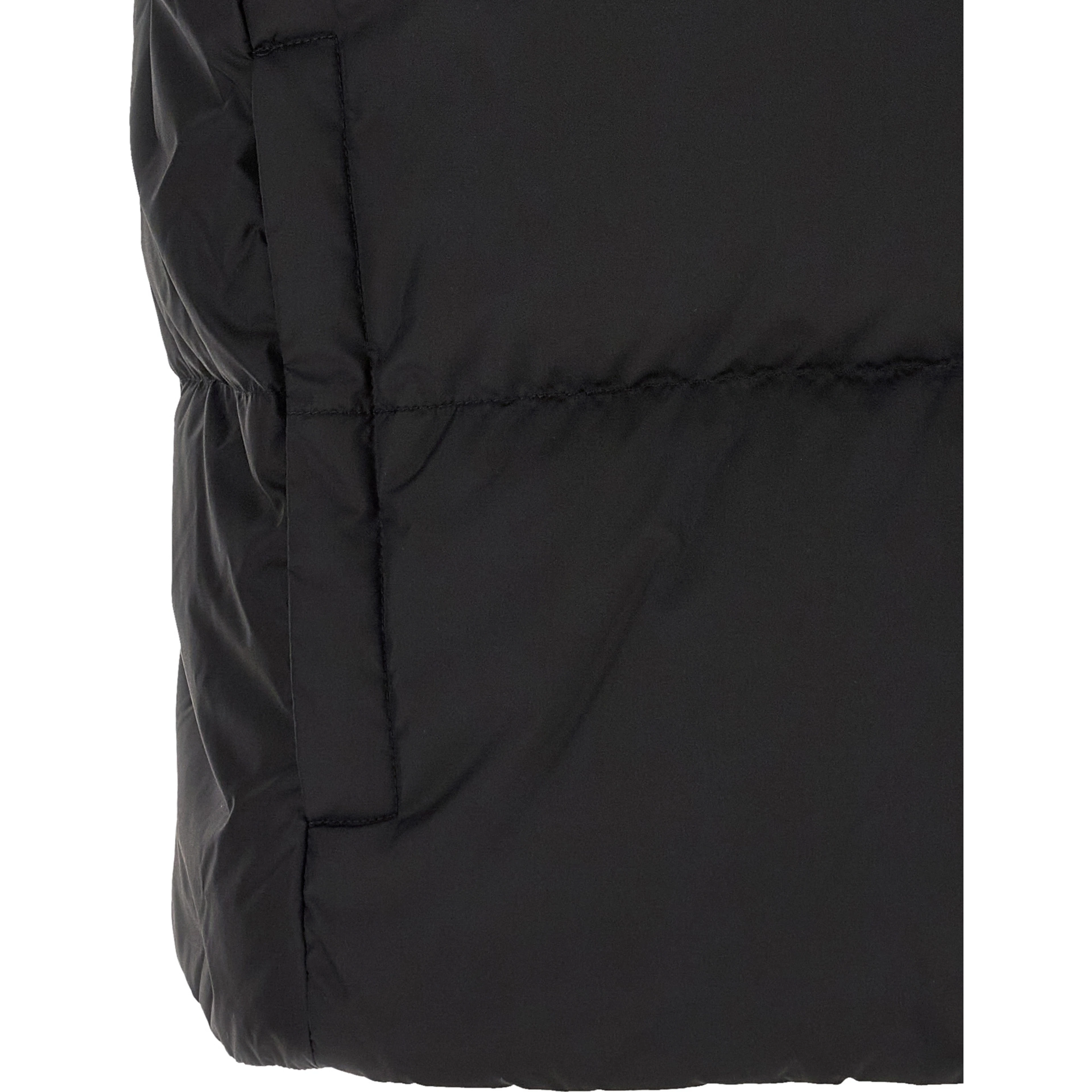 Black Polyamide Sleeveless Jacket