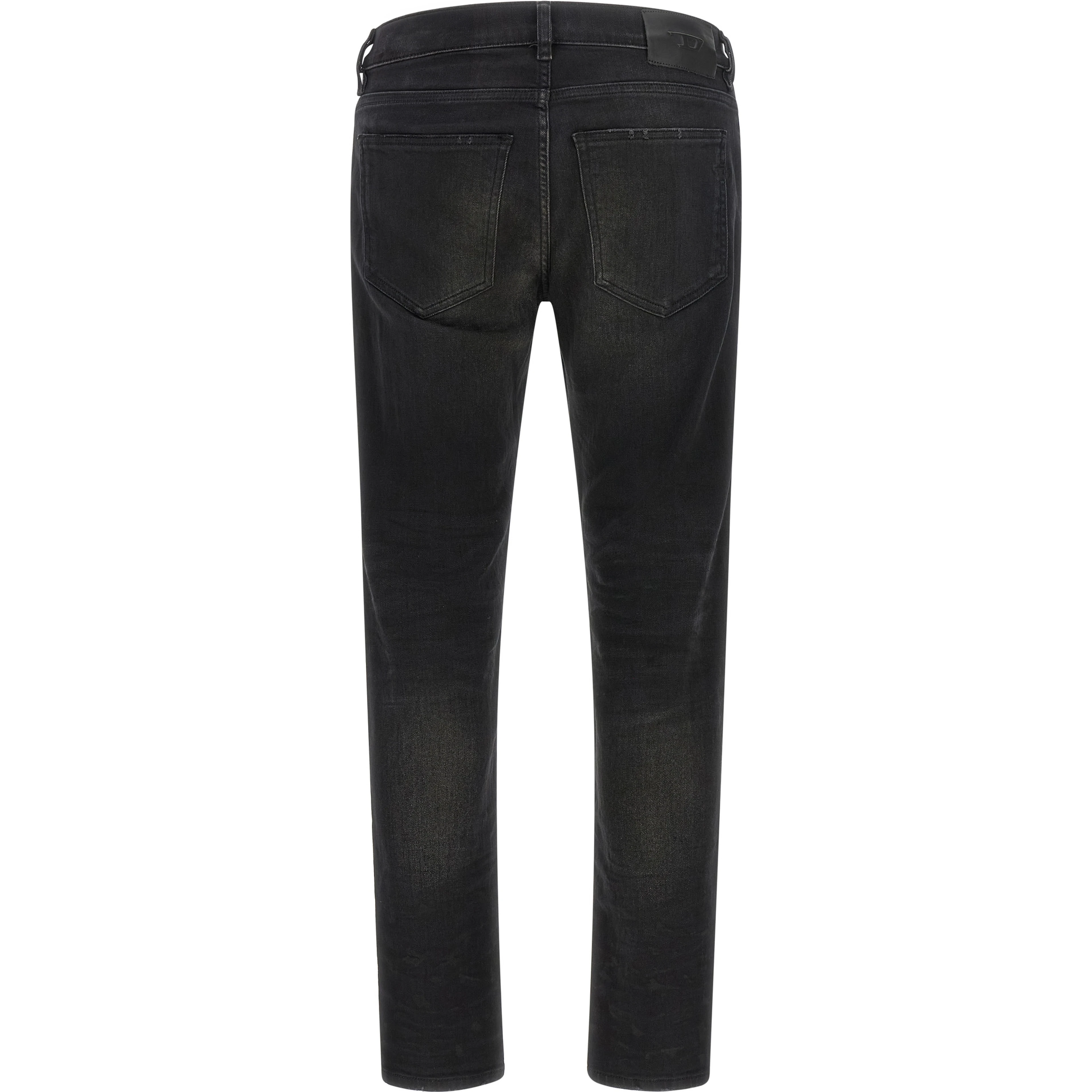 Black Cotton Tapered Jeans