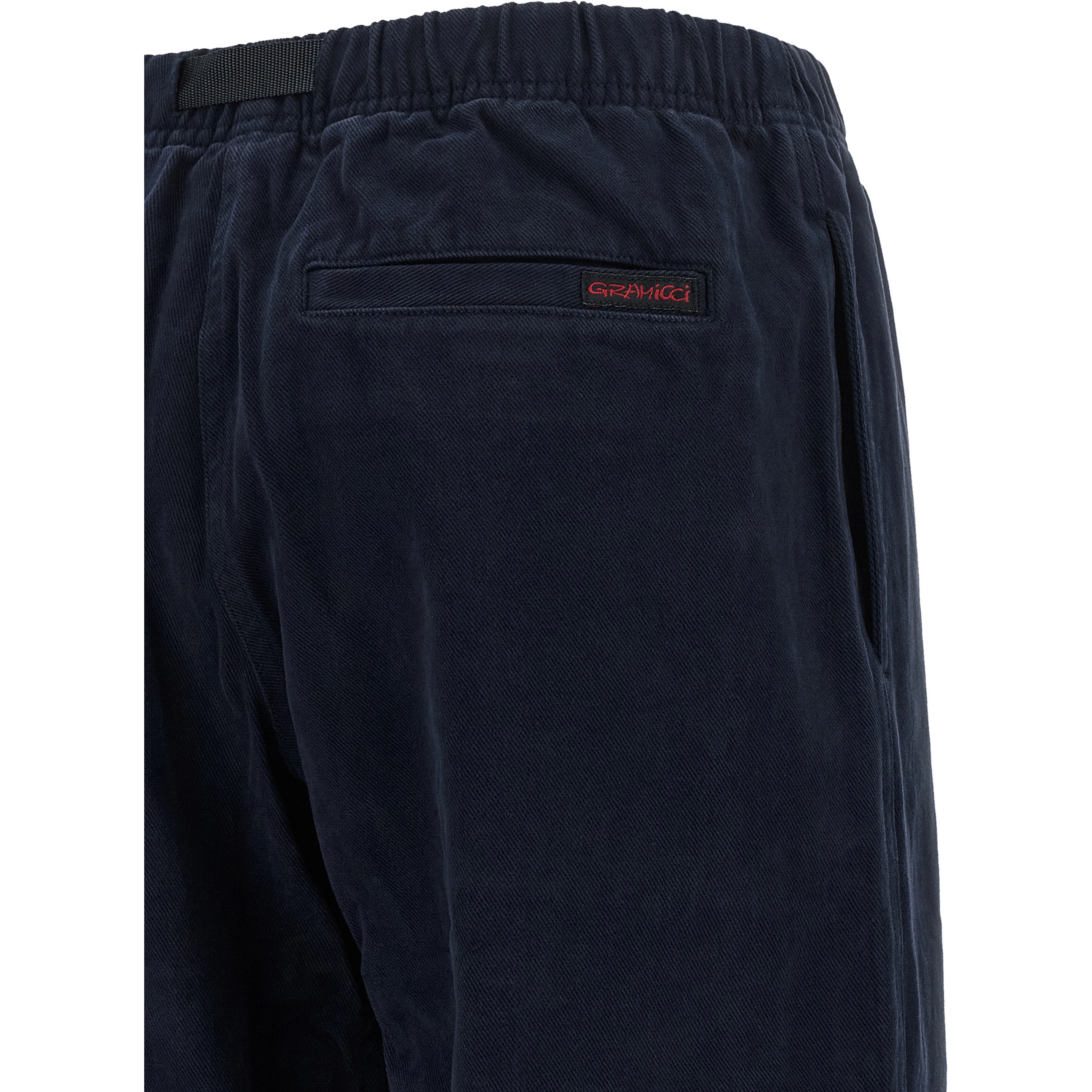Blue Cotton Casual Pants