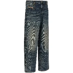 Blue Cotton Relaxed Fit Jeans