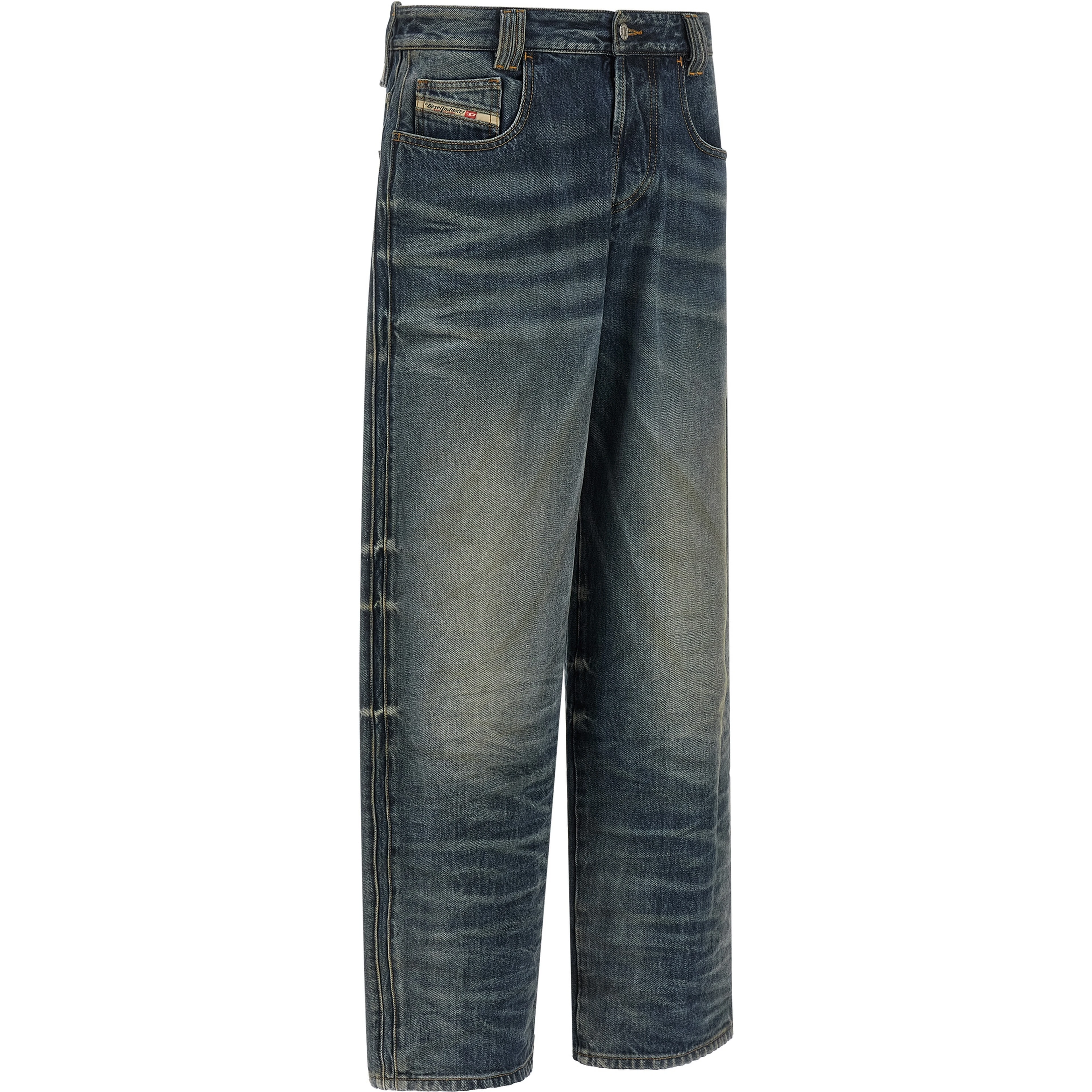 Blue Cotton Relaxed Fit Jeans