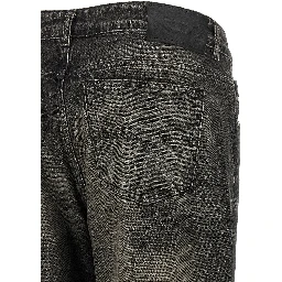 Black Cotton Straight-Leg Jeans