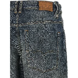 Blue Cotton Relaxed Fit Jeans