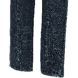 Blue Cotton Straight-Leg Jeans