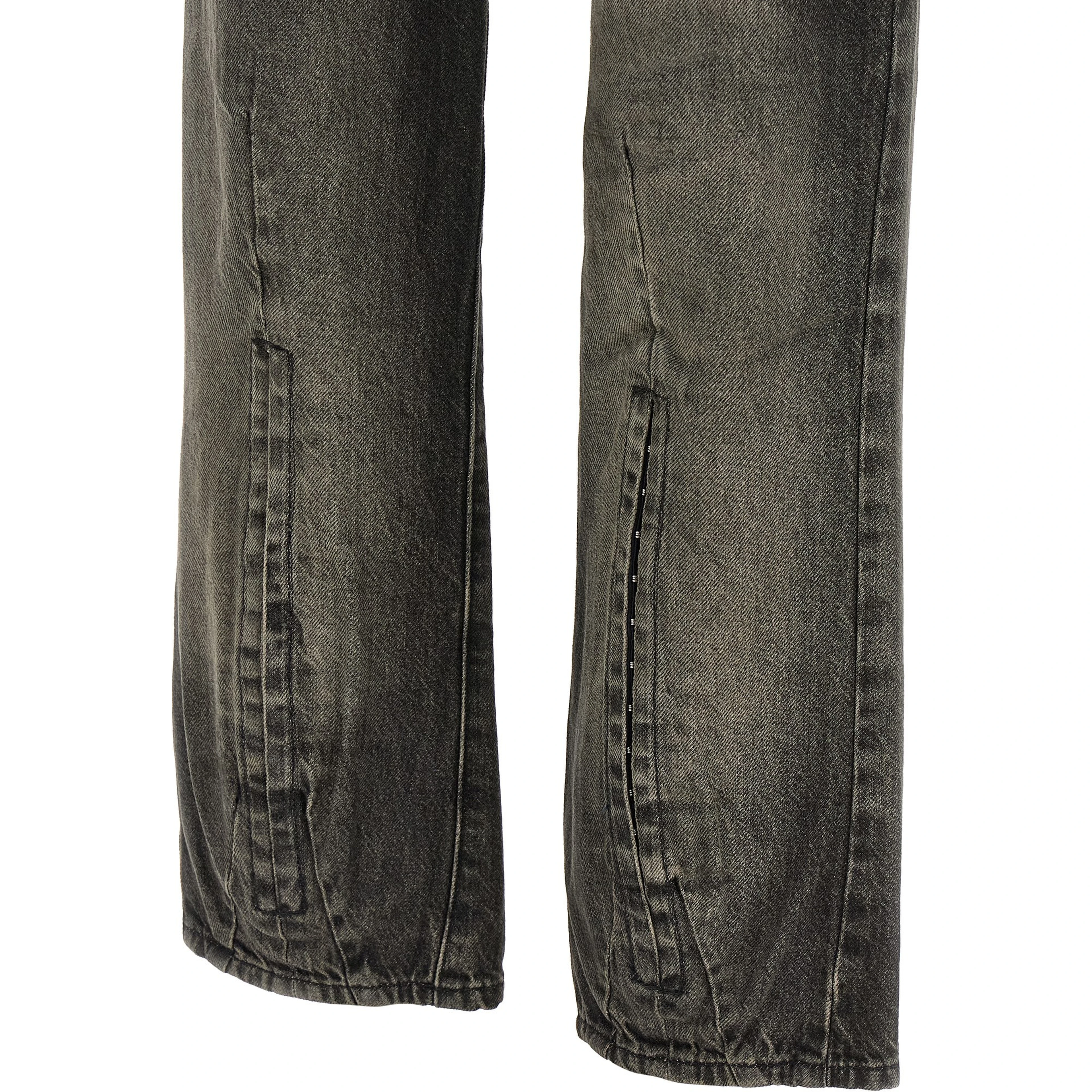 Black Cotton Straight-Leg Jeans