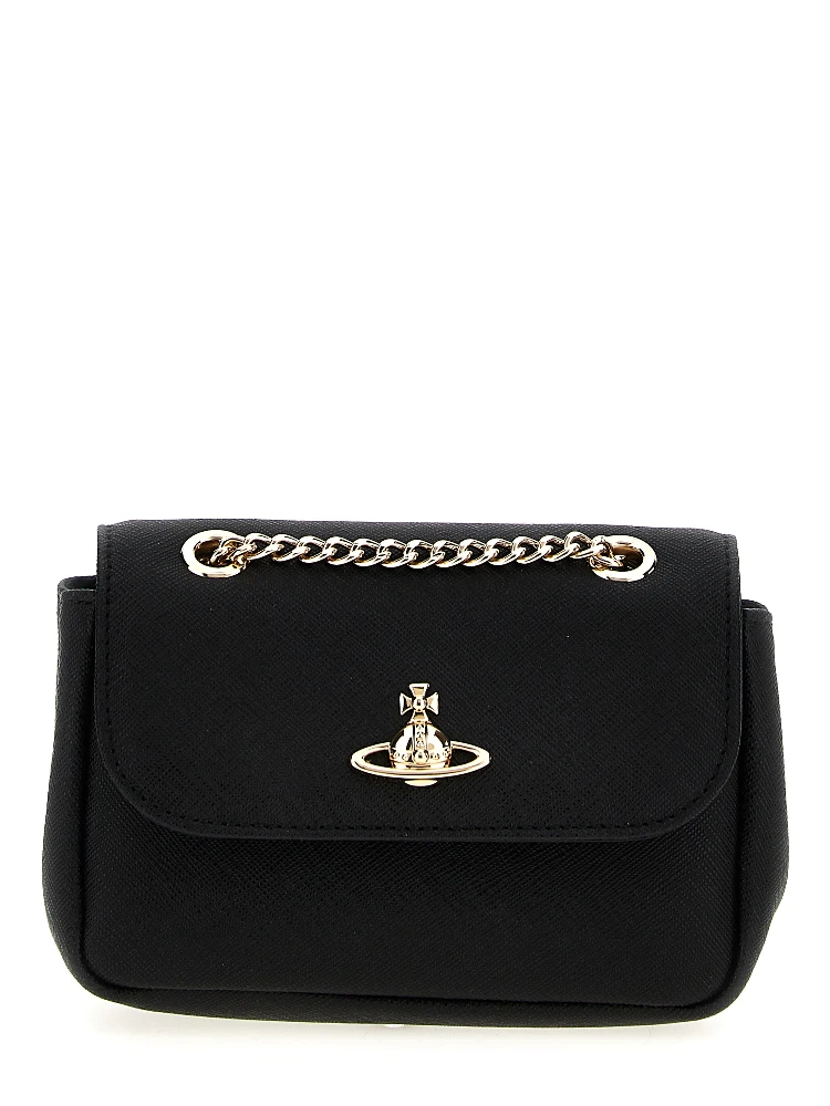 Black Cowhide Shoulder Bag