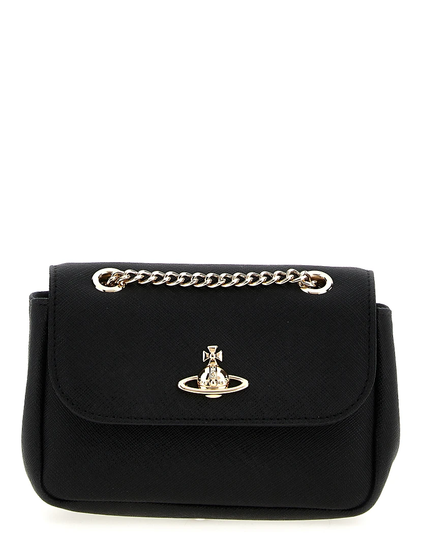 Black Cowhide Shoulder Bag
