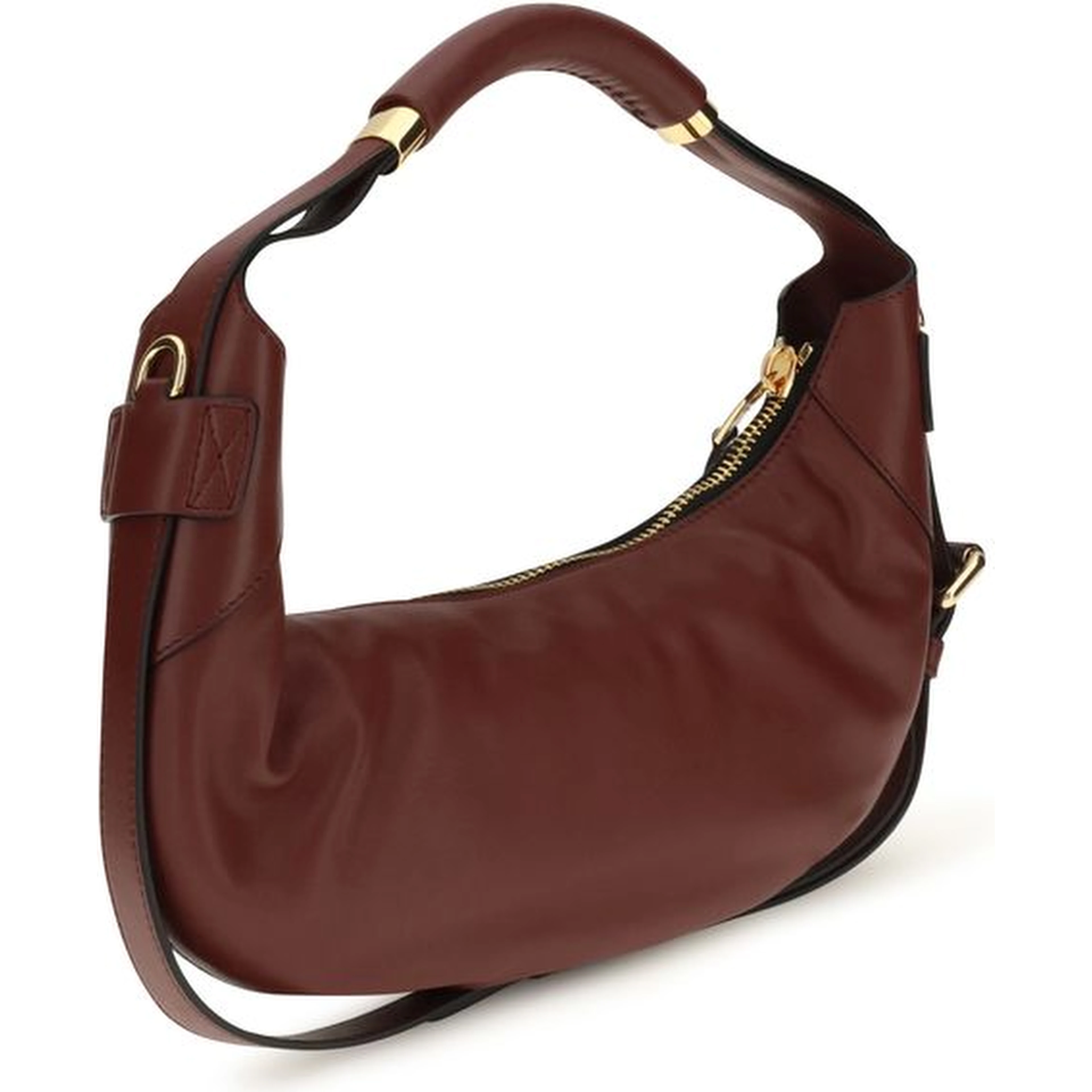 Bordeaux Calf Leather Bos Taurus Shoulder Bag