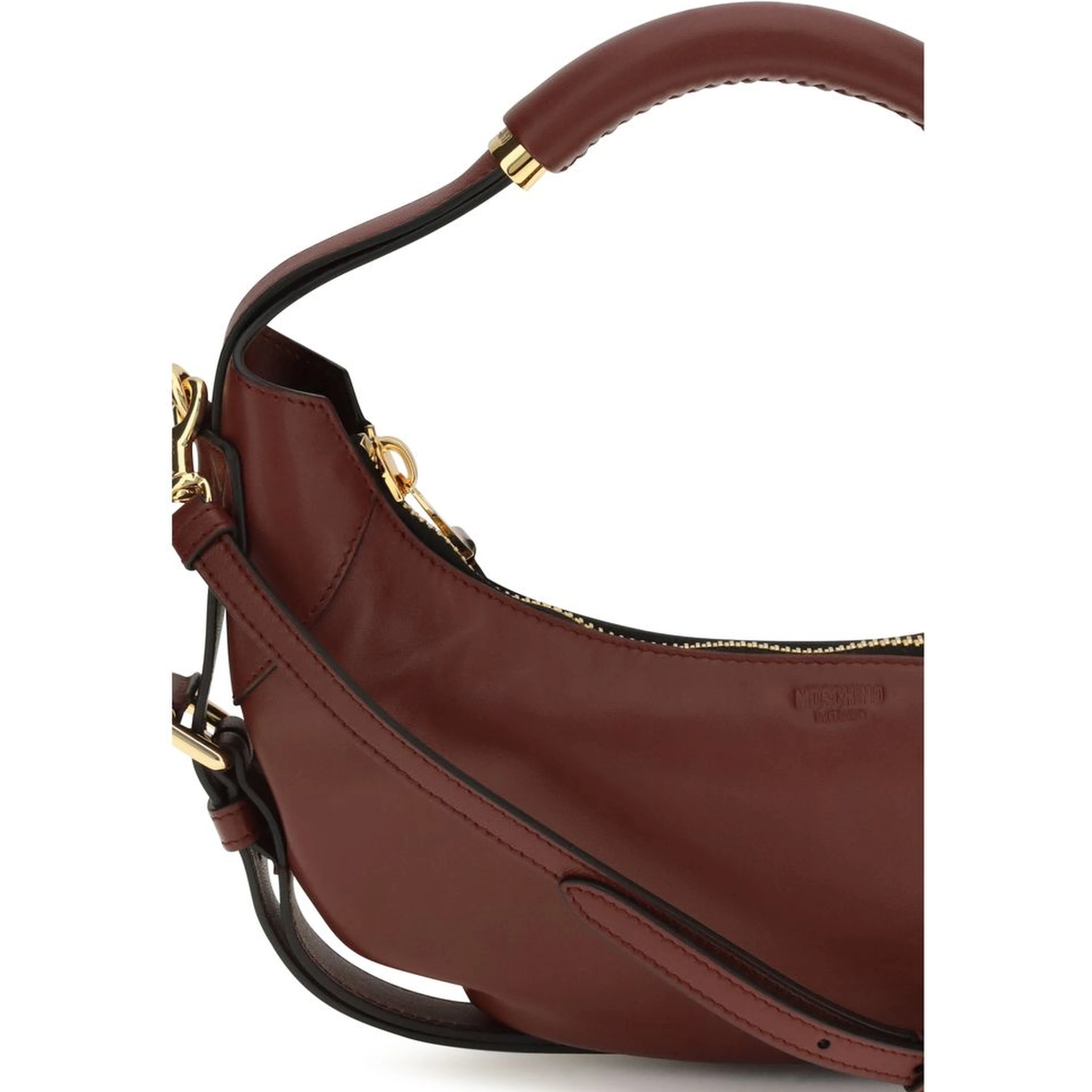 Bordeaux Calf Leather Bos Taurus Shoulder Bag