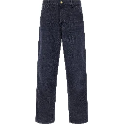 Blue Organic Cotton Casual Pants