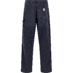 Blue Organic Cotton Casual Pants