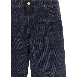 Blue Organic Cotton Casual Pants