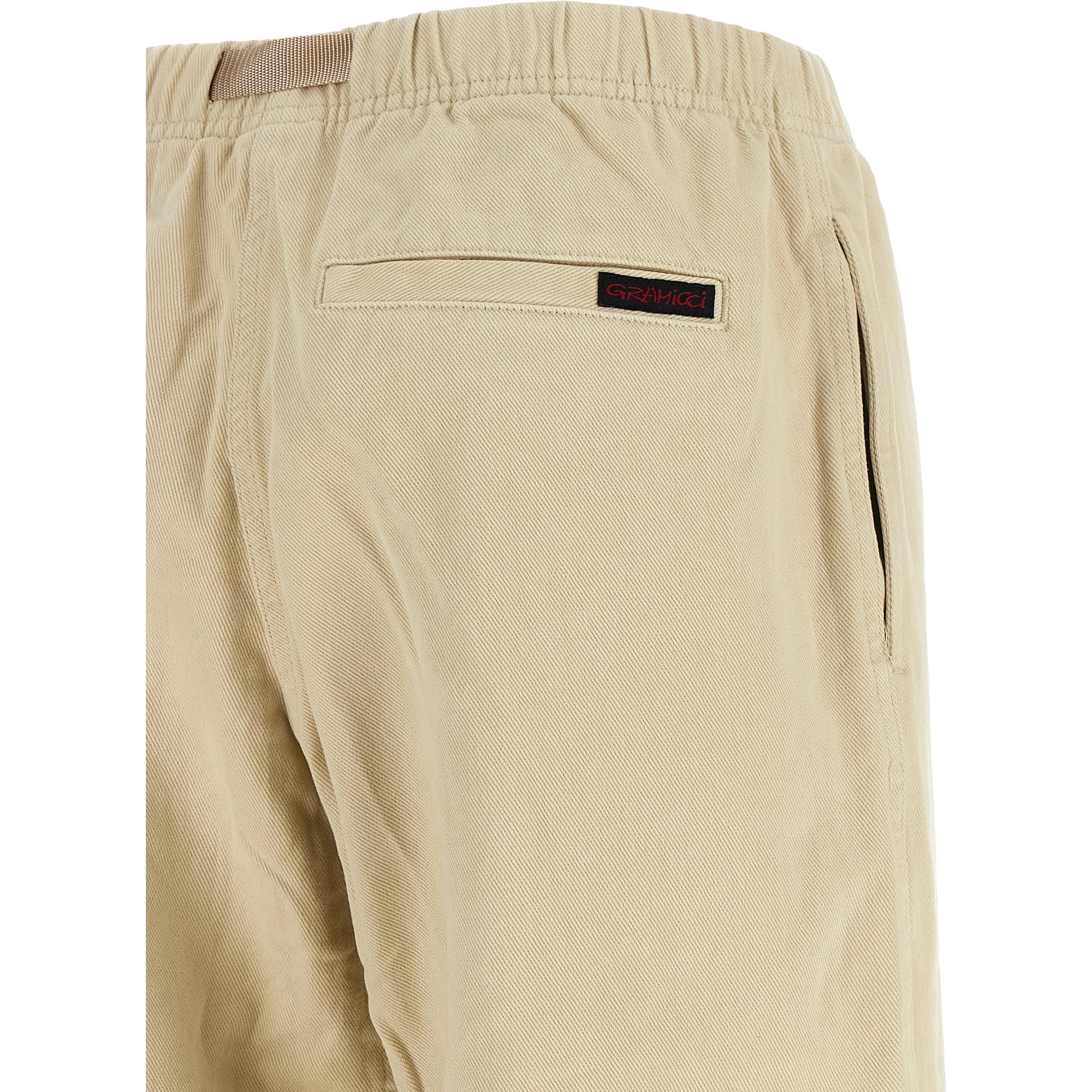 Beige Cotton Casual Pants