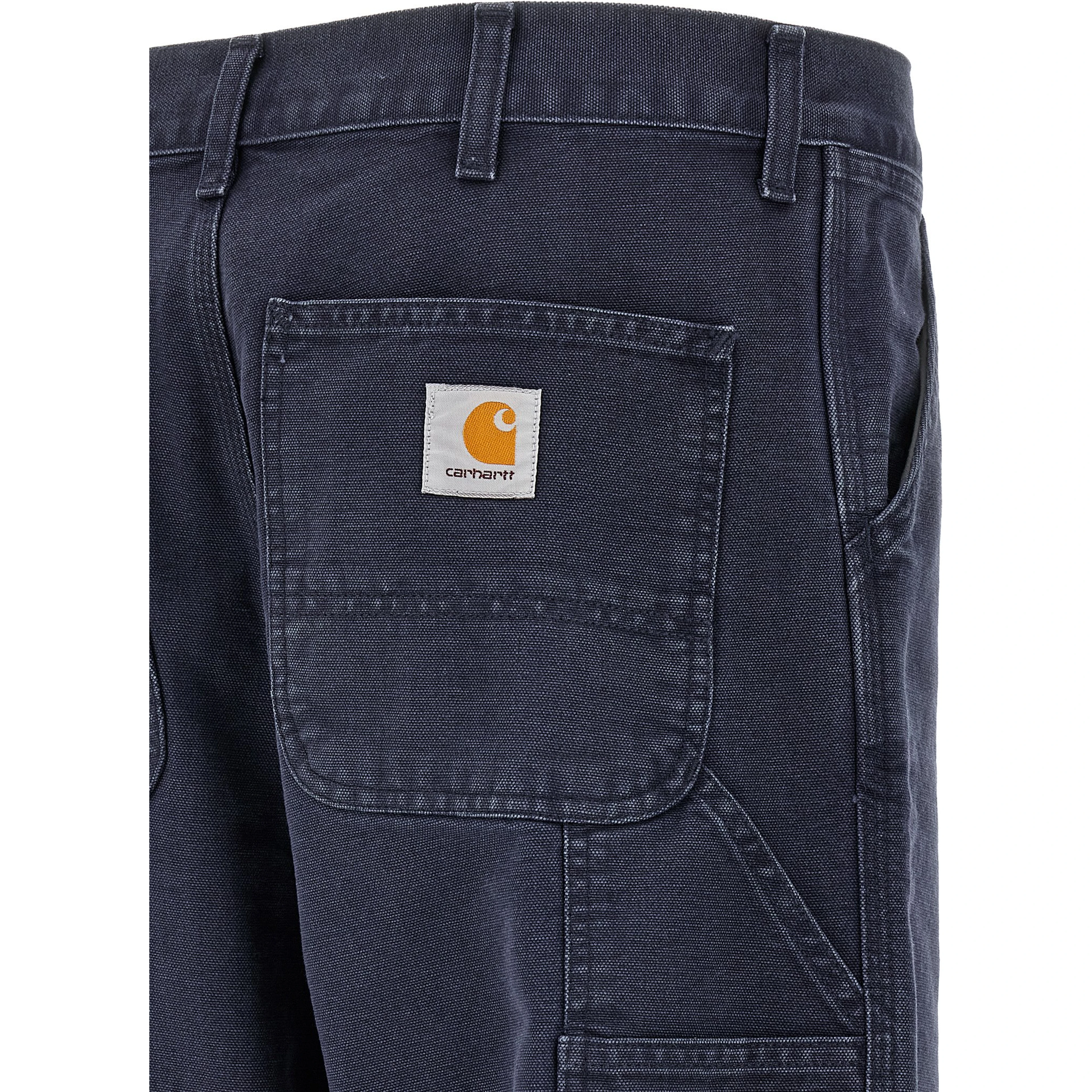 Blue Organic Cotton Casual Pants