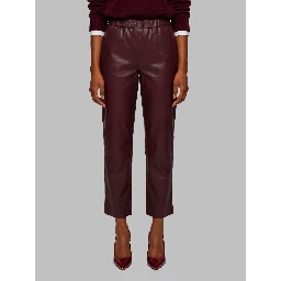 Sarah wine leather pants