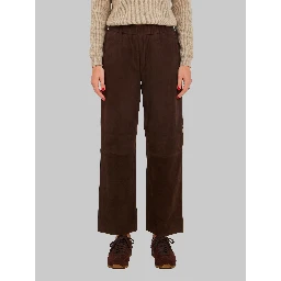 Sara pants in brown suede