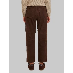Sara pants in brown suede