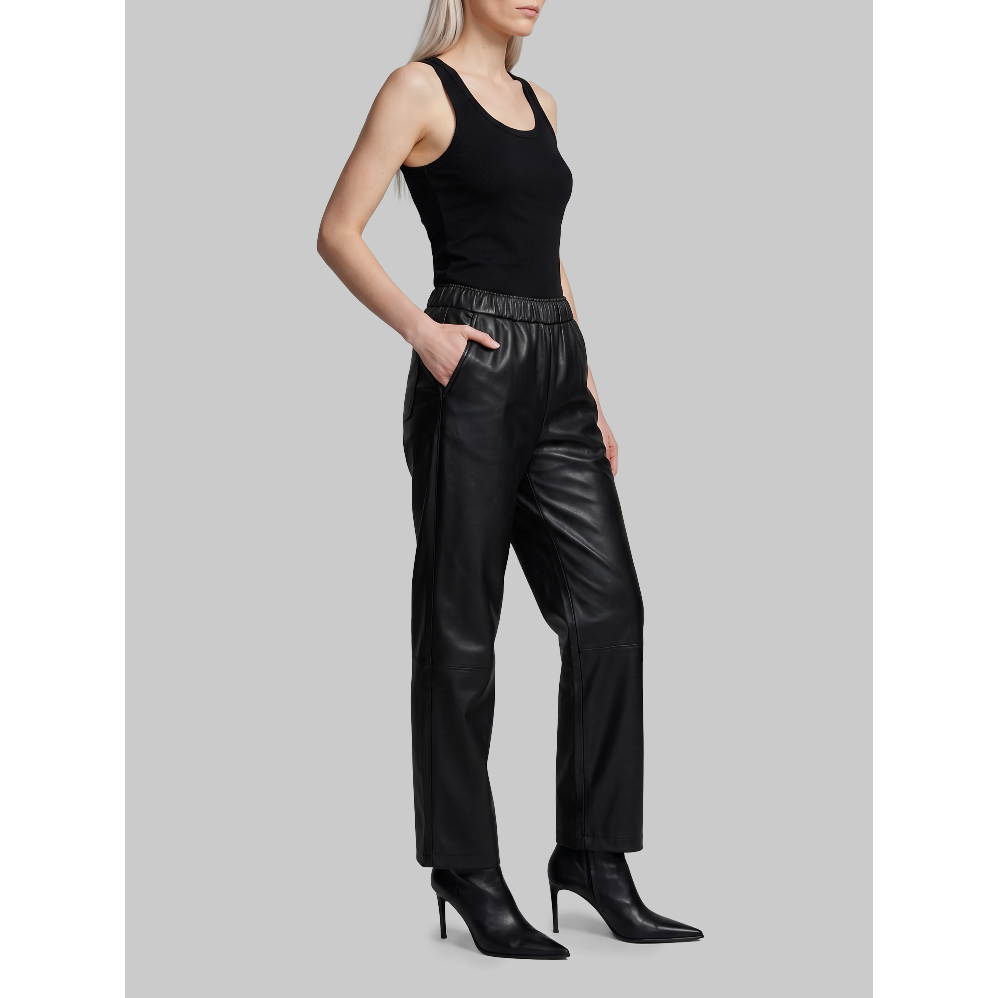 Sarah leather pants in black