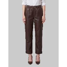 Sarah brown leather pants